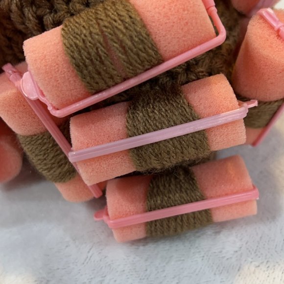 Custom Wig Baby Grandma Costume! Baby Wig with Curlers NEW - Picture 2 of 4